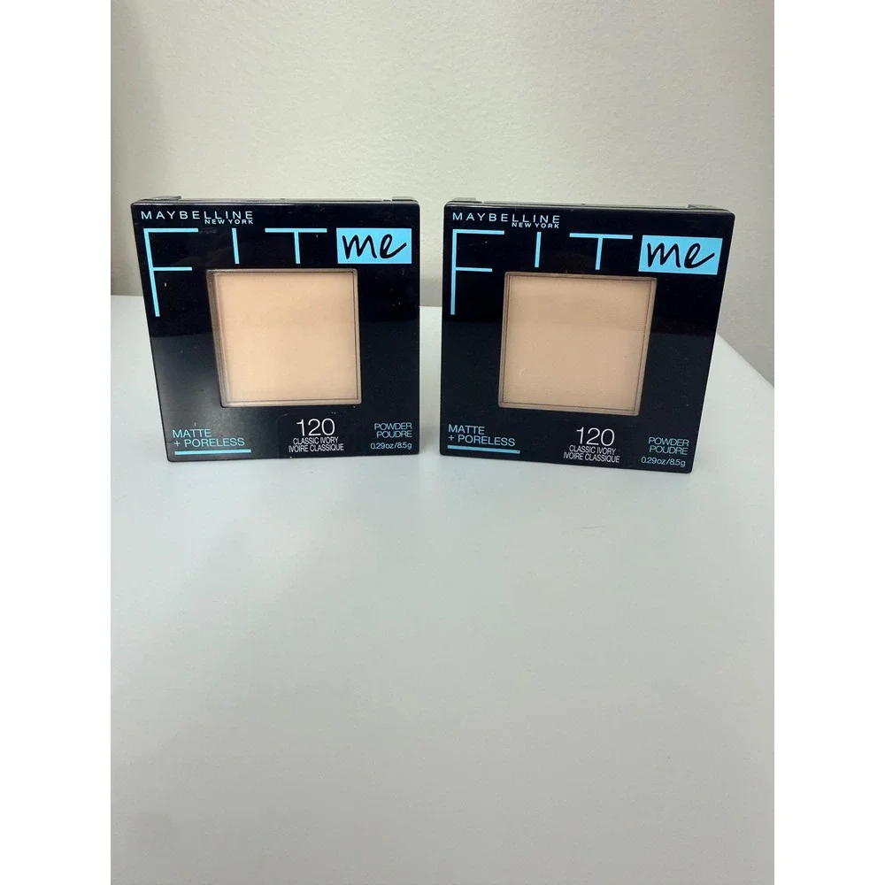 Maybelline Fit Me Matte Powder Womens 120 Classic Ivory 2pk Poreless NWT